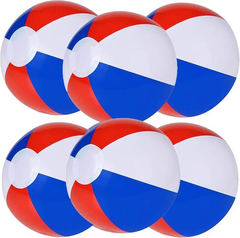 The Dreidel Company Inflatable Patriotic Beach Balls, US Flag Design for Swimming Pool Party, Birthday, Summer Fun Toy, 16" Inch in Saudi Arabia