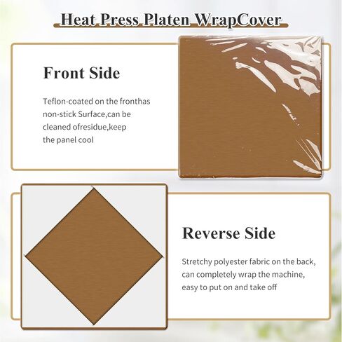 2 Pcs Wrap Cover for Heat Press Platen 15x15 inch,Non-Stick Teflon Sheets for Sublimation Machines, Reusable High Temperature Protective Wrap to Prevent Residue, Ink Stains, and Scratches in Saudi Arabia