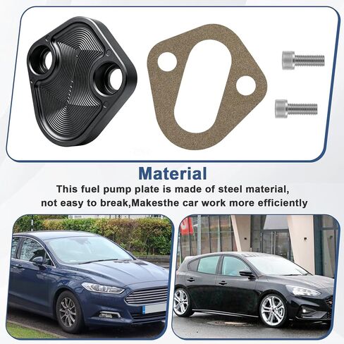 قطعة بديلة صغيرة لمجموعة لوحة كتلة مضخة الوقود Ford SB، لوحة مضخة الوقود مع حشية ومسامير (أسود GH-81276) مضخات الوقود الكهربائية in Kuwait
