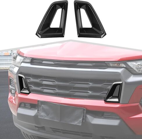غطاء منفذ الهواء لشبكة المصد الأمامي مناسب لسيارة Chevy Colorado 2024+ غطاء فتحة التهوية الأمامية للملحقات الخارجية، أحمر in Kuwait
