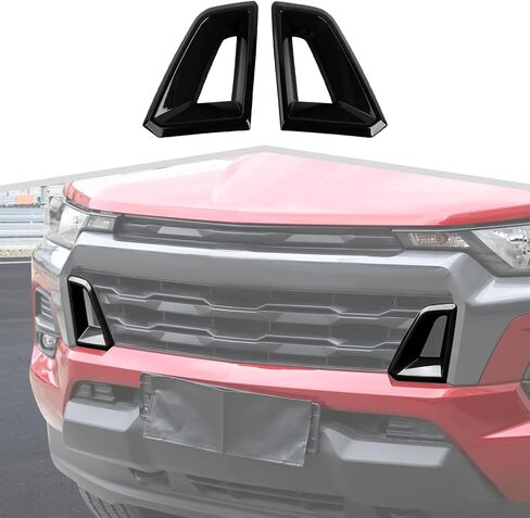 غطاء منفذ الهواء لشبكة المصد الأمامي مناسب لسيارة Chevy Colorado 2024+ غطاء فتحة التهوية الأمامية للملحقات الخارجية، أحمر in Kuwait