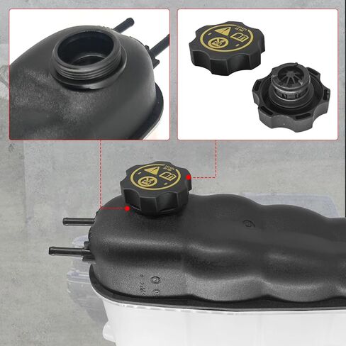 603-973 Coolant Expansion Reservoir Tank with Cap – Compatible with 2014-2020 Chevy Silverado 1500 2500 Suburban Tahoe / GMC Sierra 1500 Yukon / Cadillac Escalade – Replace 22856231 3014134 in Saudi Arabia