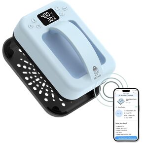 Smart Heat Press Machine (7" x 5") with Bluetooth App Control - Portable Hands-Free Iron for HTV Vinyl, Sublimation and DIY T-Shirt Heating Projects - Includes Exclusive AI Design Tools in Saudi Arabia
