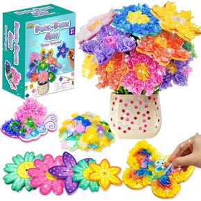 AGENTLAN Poke Art Bouquet Craft Kit,Mess-Free 3D Crafts for Kids Ages 3-8 in Saudi Arabia