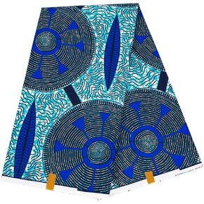 African Fabric 6 Yard Printed Wax Cloth African Ankara Fabric for Party Dress FP6390 in Kuwait