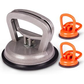 Dent Puller Suction Cup Kit - 3 Pack Paintless Car Body Repair Tool for Dent Removal, Aluminum Alloy Heavy Duty Suction Cups with Thickened Rubber Base for Glass, Tile & Granite Slab Lifting in Saudi Arabia