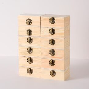 36 pcs Small Wooden Box for Crafts, 4.3inX2.7inX1.8in Unfinished Wooden Boxes with Lid Keepsake Box for Jewelry Storage DIY Crafts in Saudi Arabia