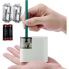 Electric Pencil Sharpener with Battery, Battery Powered,for Colored Pencils Handheld Pencil Sharpener,Portable Sharpener, Two Replacement Blades for in for 6-8mm Pencils for Office/Home/School in Saudi Arabia