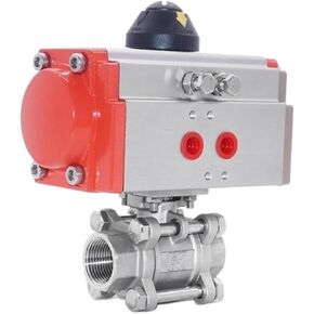 1/2" Three piece High Platform Pneumatic Ball Valve 304 Stainless steel Q611F-16P Double Acting Cylinder in Saudi Arabia