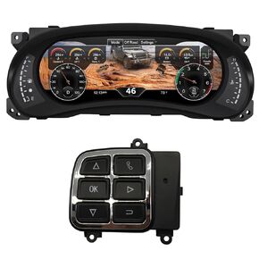 12.3" Digital Instrument Cluster Tacho for Jeep Wrangler JK 2011-2017 Upgrade LCD Multifunctional Virtual Cockpit Dashboard Odometer Speedometer Gauge Plug and Play in Saudi Arabia