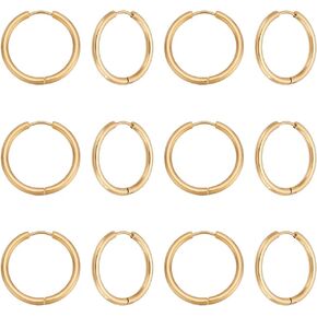 UNICRAFTALE 20 Pairs Huggie Hoop Earrings Stainless Steel Hoop Earring 24mm Cartilage Huggie Sleeper Earrings Set Metal Earring Hoops for DIY Jewelry Making Accessories in Saudi Arabia