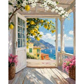 Landscapes Paint by Numbers Kit for Adults,Seaside Scenery Acrylic Paint by Number Kits on Canvas for Adult Beginners,DIY Watercolor Oil Painting Art Kit Crafts for Home Decor Gifts 16X20 Inch. in Kuwait