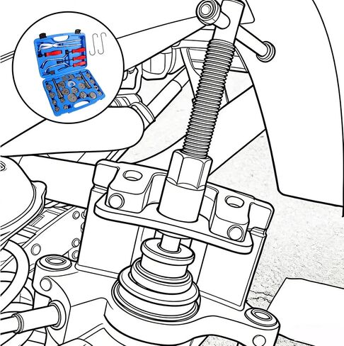 SGT 32pc Brake Caliper Compression Tool Set,Heavy Duty Brake Piston Compressor Tool and Wind Back Tool Kit with Drum Brake Tool,Universal Disc Brake Caliper Tool Set with Storage Case in Saudi Arabia