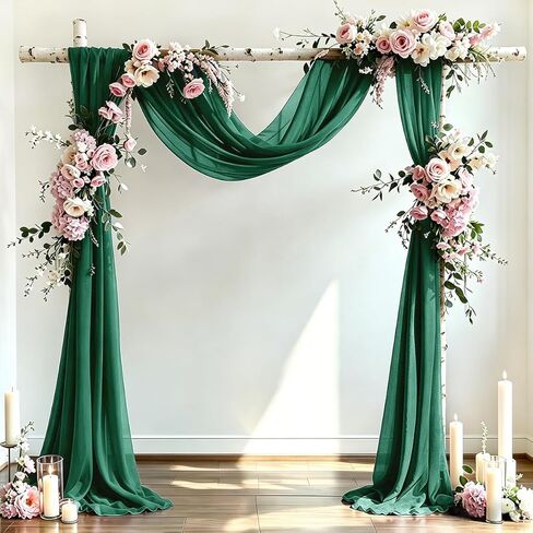 DeZerlor Wedding Draping Fabric Navy Blue Drapes for Backdrop | 29"x20FT, Sheer Curtains for Romantic Bridal Baby Shower Decorations Ceremony Birthday Party Outdoor Events in Saudi Arabia