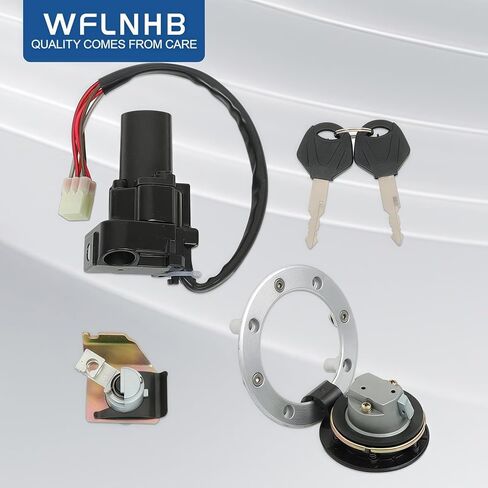 WFLNHB Ignition Switch Fuel Gas Cap Seat Lock Key Set Replacement for Suzuki GSXR1300 Hayabusa 37100-24F00 1999-2007 in Kuwait