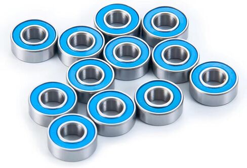 RC Repair Parts Compatible with Tamiya RC Car Truck Upgrade Modification Replacement Parts Accessories 12Pcs Metal Sealed Bearing in Kuwait