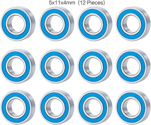 RC Repair Parts Compatible with Tamiya RC Car Truck Upgrade Modification Replacement Parts Accessories 12Pcs Metal Sealed Bearing in Kuwait