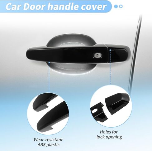 Door Handle Cover Protector for Chevy Malibu Equinox Blazer Traverse Impala 2016-2025 Exterior Door Handle Trim W/ 4 Smart Keyhole in Kuwait
