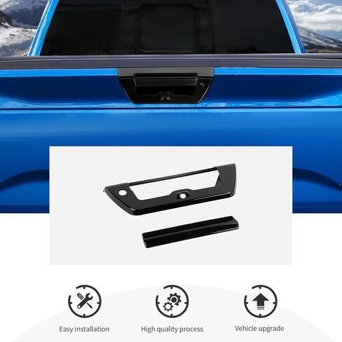 CheroCar لفورد F150 2015-2020 الباب الخلفي غطاء مقبض الباب زخرفة الحافة ، السيارات خارج الباب الخلفي أغطية المقبض in Saudi Arabia
