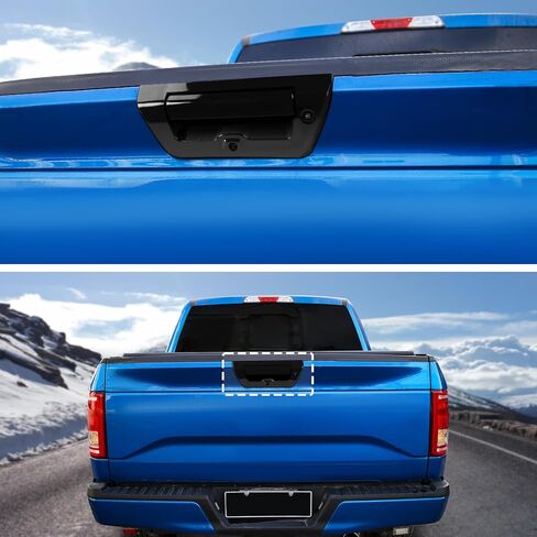 CheroCar لفورد F150 2015-2020 الباب الخلفي غطاء مقبض الباب زخرفة الحافة ، السيارات خارج الباب الخلفي أغطية المقبض in Saudi Arabia