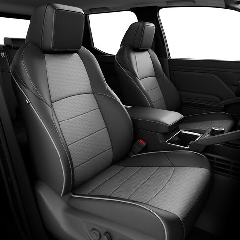 أغطية مقاعد FREESOO 4Runner 5 مقاعد 2025 2026، مناسبة خصيصًا لأغطية مقاعد السيارة الجلدية Toyota 4Runner مجموعة كاملة، توافق الوسادة الهوائية، واقي مقعد مقاوم للماء (صفين، طراز 5 مقاعد فقط، أسود) in Kuwait