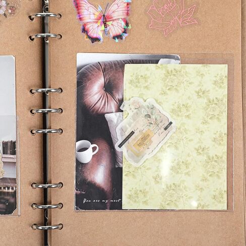 10 PCS Adhesive Clear Pockets, Self Adhesive Corner Pockets Add Storage Space to Notebook Journal Traveler Planners Index Card Folder Top Open for Office Home in Saudi Arabia