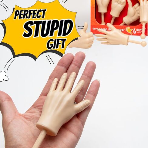 Boxer Gifts Tiny Hands on Sticks Prank - 3pk Little Peace, Silly Thumbs Up & Weird Wave - Gag Prank Gift for Adults in Saudi Arabia