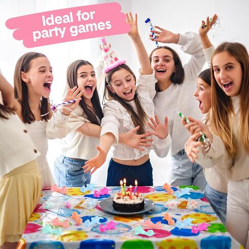 Poen 400 Pcs 3.94" Slingshot Chicken Party Favors Flying Chicken Stretchy Rubber Flick Chicks Shooting Game Activity for Birthday Gifts Goodie Bags Fillers (Soft Colors) in Kuwait