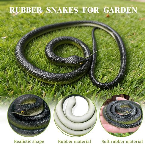Hsxfl Fake Snake, Realistic Rubber Snake Prank with String and Clip, Lifelike Plastic Snake Toy for Playing Jokes Prank Stuff for Halloween Party Favor in Saudi Arabia