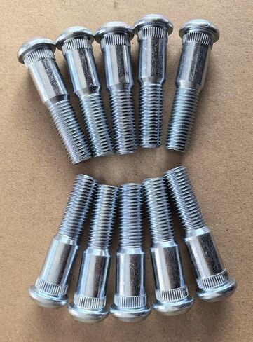10PCS M12-1.50 Serrated Wheel Stud 610-463 14.30mm Knurl, 58mm UHL Length Compatible with 2003-2006 Pontiac Vibe, fits for 03-06 Toyota Matrix Rear in Kuwait
