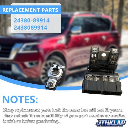 Battery Fusible Fuse Link with Positive Battery Terminal Replacement 24380-89914 2438089914 Fit for Nissan Armada Frontier Pathfinder Xterra Infiniti QX56 QX80 Alternator Starter Fuse in Saudi Arabia