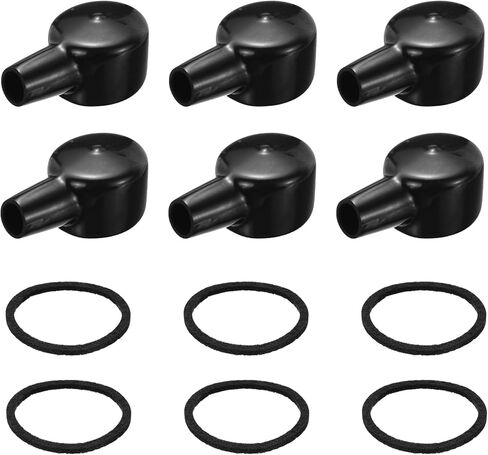 MECCANIXITY Battery Terminal Cover, 6 Pcs Battery Terminal Protector Truck Battery Terminal Cover with Washers Red L15-20-49mm for Car Accessories Truck Marine Boat in Kuwait