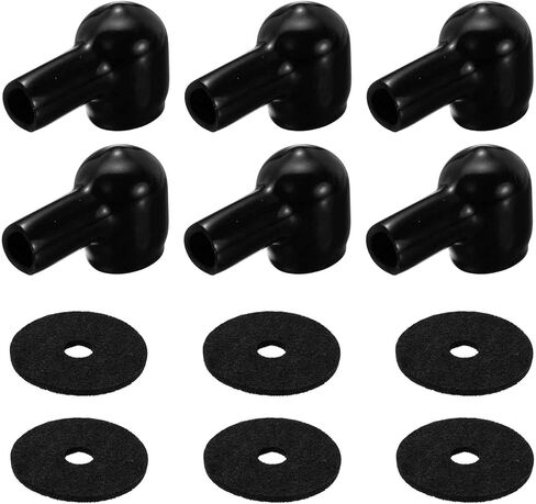 MECCANIXITY Battery Terminal Cover, 6 Pcs Battery Terminal Protector Truck Battery Terminal Cover with Washers Red L15-20-49mm for Car Accessories Truck Marine Boat in Kuwait