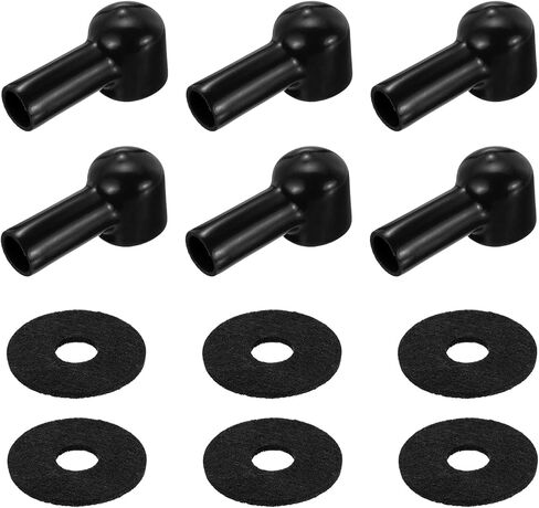 MECCANIXITY Battery Terminal Cover, 6 Pcs Battery Terminal Protector Truck Battery Terminal Cover with Washers Red L15-20-49mm for Car Accessories Truck Marine Boat in Kuwait