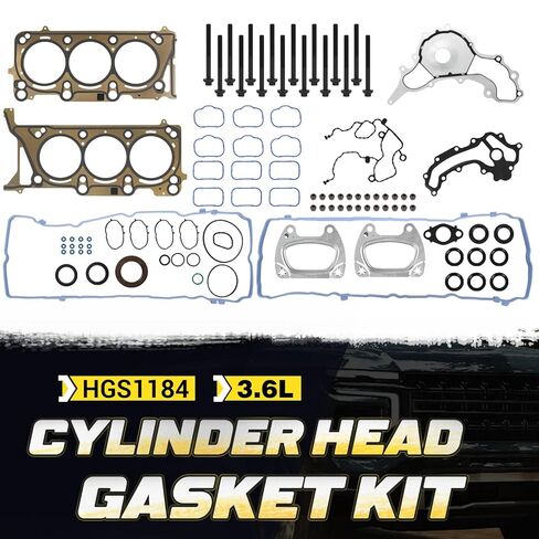 HGS1184 Cylinder Head Gasket Set with Bolts for 2016-2022 Chrysler Pacifica Voyager, Dodge Durango, Jeep Grand Cherokee Wrangler Gladiator, Ram 1500 & ProMaster 3.6L V6 24V DOHC 3604cc in Saudi Arabia