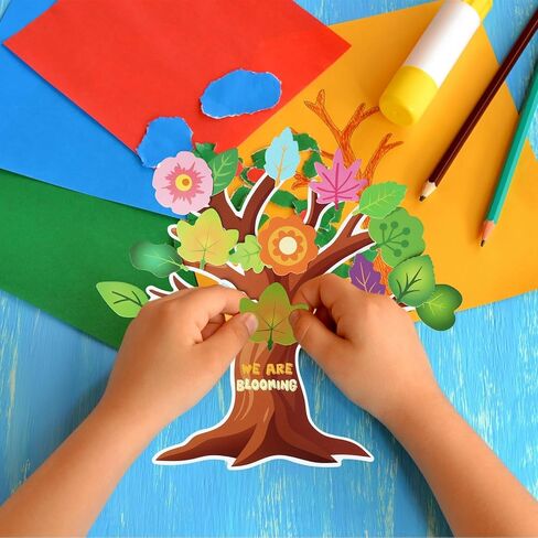 مجموعة Pajean 60 مجموعة حرفية زنبركية، فراشة أوراق الزهور DIY شجرة الربيع الفنية الحرفية المعلقة، زينة هدايا الحفلات، مستلزمات الأنشطة المنزلية والحفلات العائلية in Kuwait