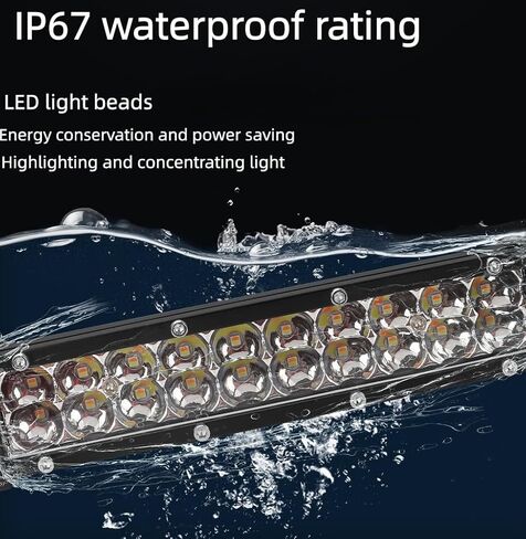Dirt Bike LED Light Bar Waterproof Plug-Play, 60W 4200LM, Headlights Motorcycle Kit, 7/8" Handlebar Universal for CRF110 KLX140 KLX110 TTR110 TTR110E KLX PW XR RM KX Motocross in Saudi Arabia