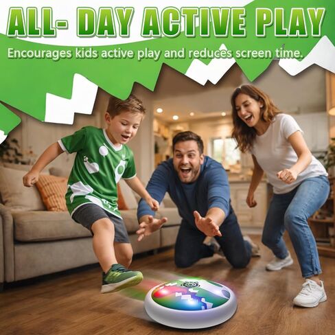 Yosi Hover Soccer Ball for Kids, Super Bro Toy, Indoor Air Floating Soccer Games with LED Lights, Soft Foam Bumper, Air Power Football Toys for Boys Girls Ages 3-12, Gifts for Kids in Saudi Arabia