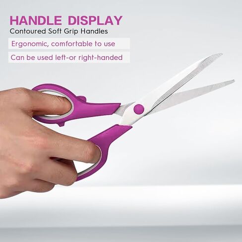 1 Pack Multipurpose Scissors: Ultra Sharp Stainless Steel Blades, Comfort Grip Handles for Office & Home Use（Black） in Saudi Arabia