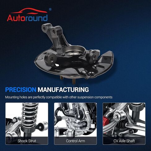 Autoround LK029 مفصل التوجيه الأمامي الأيسر ومجموعة محور تحمل العجلة مناسبة لـ 2003-2008 Toyota Corolla، جانب السائق in Kuwait