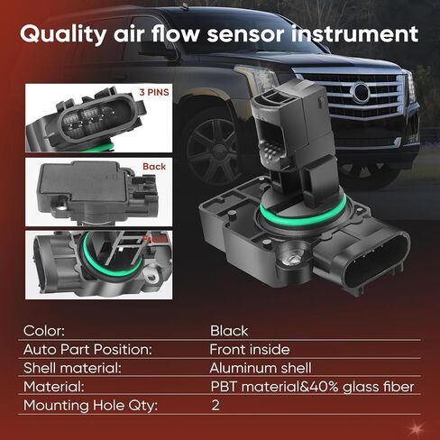 23256991 Mass Air Flow Sensor meter MAF Compatible with Cadillac CTS Escalade Chevy Avalanche Silverado Suburban Tahoe GMC Sierra Yukon XL 1500 2500,Replace 10393948,AF10060,2134343,AF1006011B1,MAF300 in Saudi Arabia