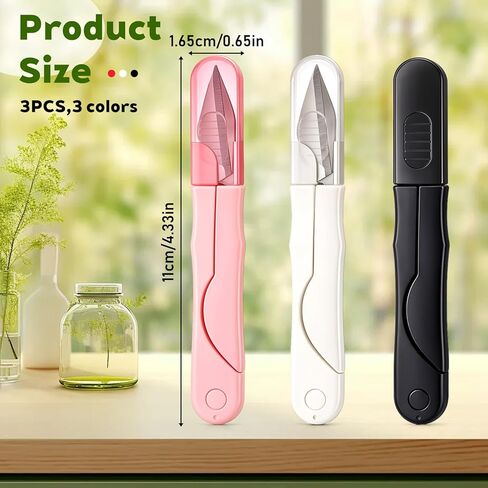 3 Pcs Thread Snips, Portable Yarn Threads Cutter, Sewing Scissors, Thread Snips for Sewing, Stainless Steel Embroidery, Cross-Stitch, Craft Cutter Needlework Scissors in Saudi Arabia