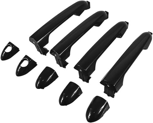 1 Lot 4 Doors Exterior Door Handle Black Compatible with Kia Rio 2012-2017 in Kuwait