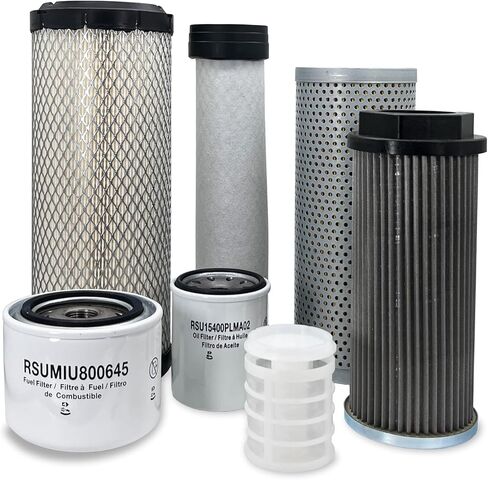 HERO Maintenance Filter Kit For Yanmar VIO35-3 Compact Track Loader Filters Compatible With OEM 11980812520 12905112530 12915035151 17217573700 17214673730 11980255810 11980255710 in Saudi Arabia