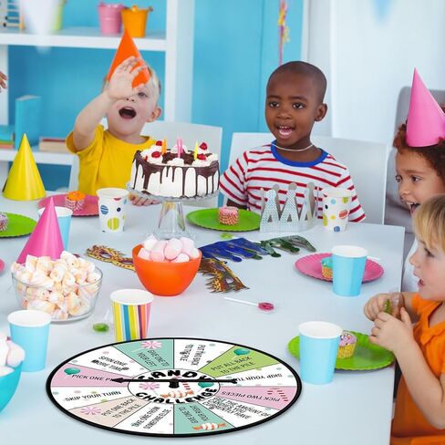 HyDren Candy Challenge Game Spinner لحفلات النوم وحفلات السبا ومستلزمات حفلات النوم للفتيات بيجامة سبا واجتماعات أعياد الميلاد للفتيات والأطفال in Kuwait