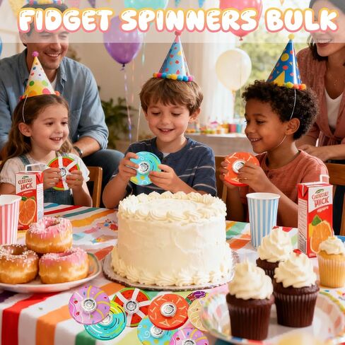 40 Pack Mini Fidget Spinners for Kids, Fidgets Toys Bulk for Adults, Fidget Spinner Prizes for Kids Classroom, Goodie Bag Stuffers, Valentines, Easter, Halloween, Christmas(Donut) in Saudi Arabia