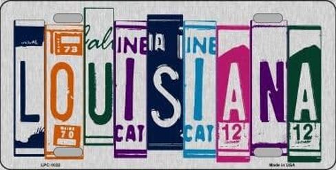 Louisiana Cut Letter Metal Novelty License Plate Tag LPC-1032 in Kuwait