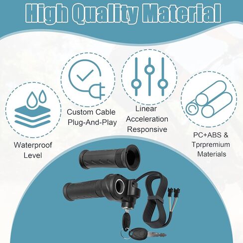 Full Twist Throttle Grip with 2 Keys,Fits Ridstar Q20, Q20, Electric Bike Throttle, Smooth Acceleration Control in Saudi Arabia