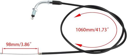 42.52" Throttle Cable Compatible with 125cc 150cc 200cc 250cc Go Kart Dirt Pit Bike 4 Wheeler Quad Dune Buggy ATV in Kuwait