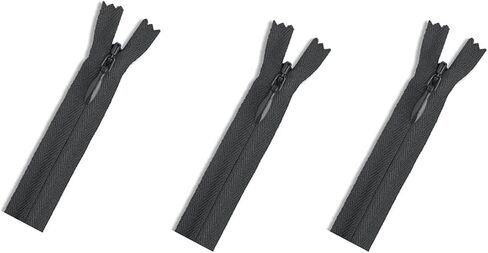 Invisible (Conceal) YKK Zippers - Perfect for Clothes, Crafts & Sewing Projects - Color: Charcoal #916 - Choose Your Length - Made in The United States (3 Zippers Per Pack) (30" Inches) in Kuwait